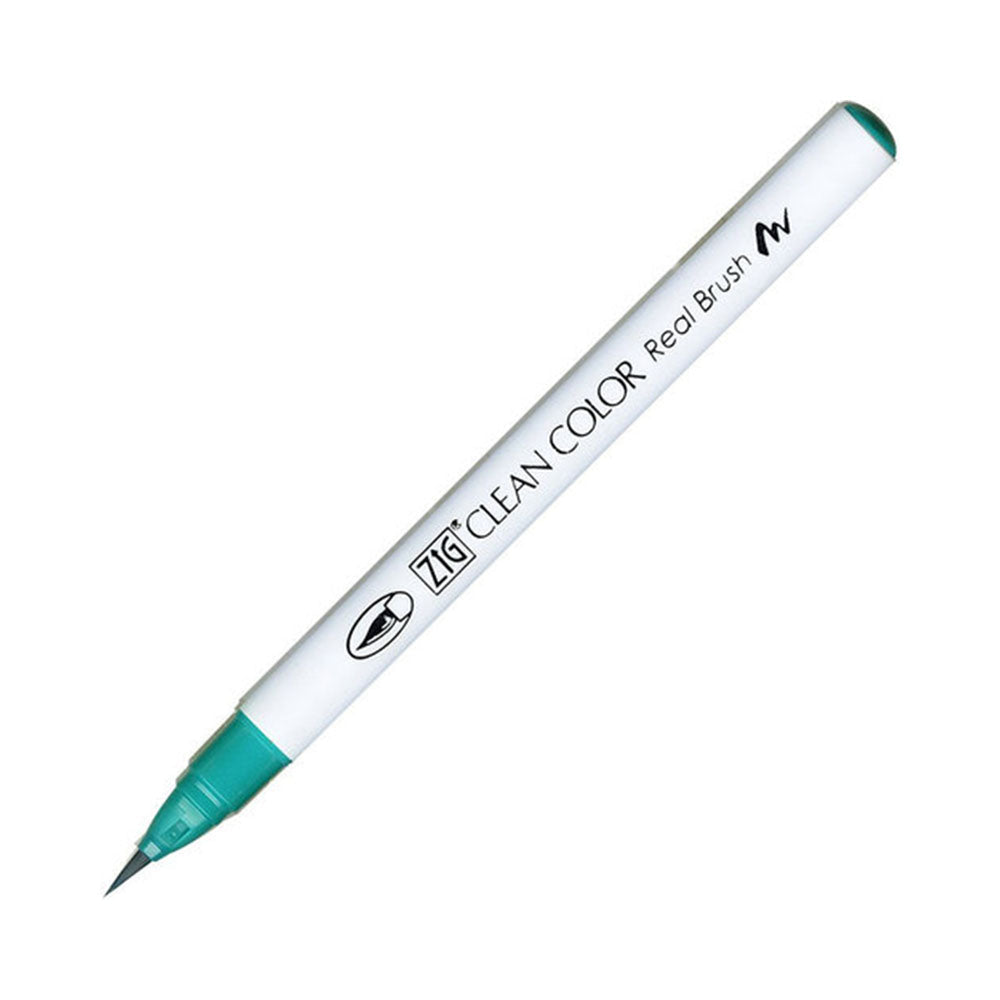 Kuretake Zig Clean Colour Real Watercolour Brush Pen - Green Colour Range - - Brush Pens - Bunbougu