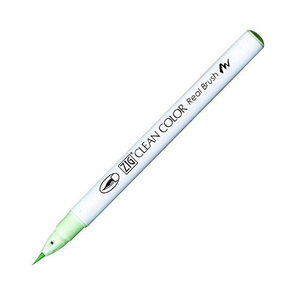 Kuretake Zig Clean Colour Real Watercolour Brush Pen - Green Colour Range - - Brush Pens - Bunbougu